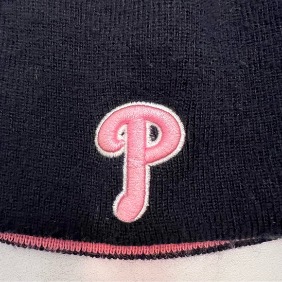 Genuine Merchandise Black and Pink Philadelphia Phillies Beanie Hat - Picture 2 of 6